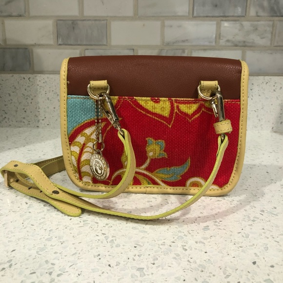 Crossbody Purse Spartina 449 Floral Paisley, Daufuskie Island, Small Crossbody - Picture 2 of 16